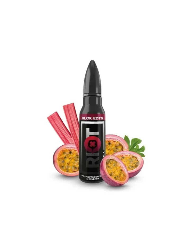 Riot Prefilled 60ml 20mg Nic Salt Deluxe Passionfruit & Rhubarb 50/50