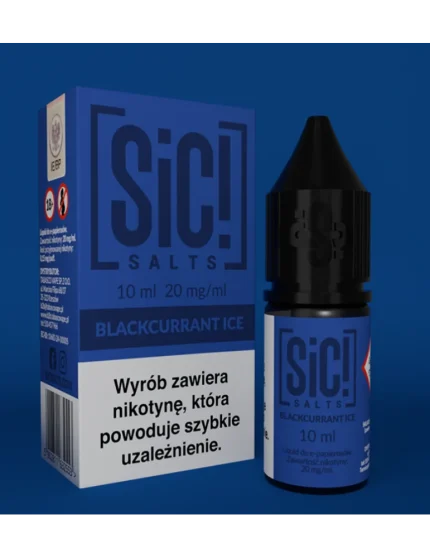 Sic! Nic Salt Blackcurrant Ice 20mg 10ml E liquid
