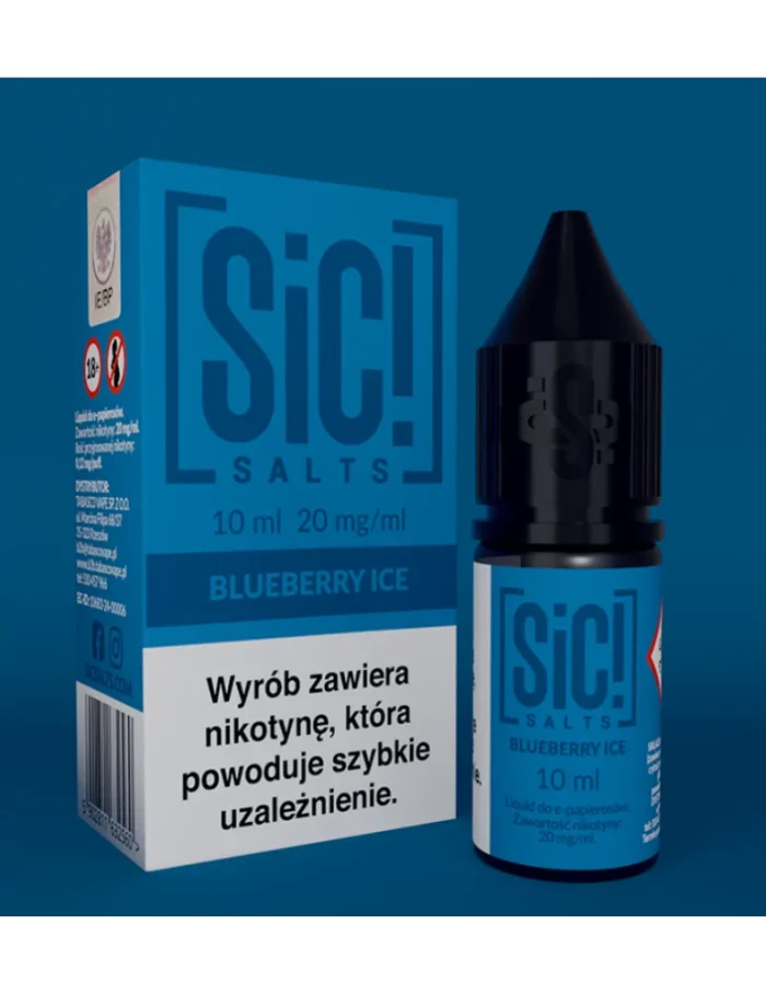 Sic! Nic Salt Blueberry Ice 20mg 10ml E liquid