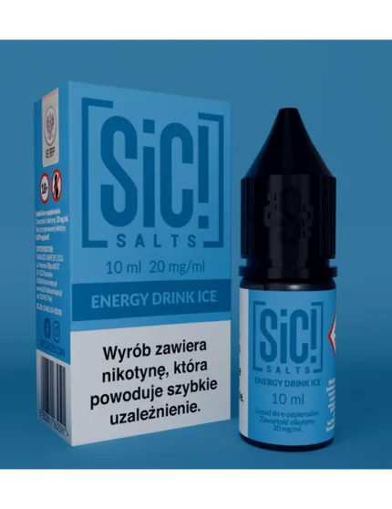 Sic! Nic Salt Energy Drink Ice 20mg 10ml E liquid