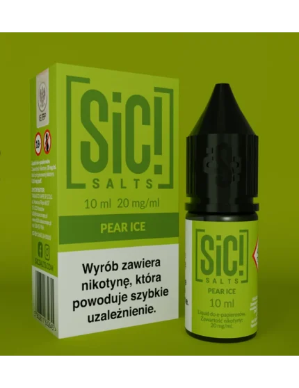 Sic! Nic Salt Pear Ice 20mg 10ml E liquid