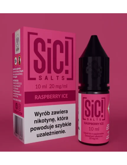 Sic! Nic Salt Raspberry Ice 20mg 10ml E liquid