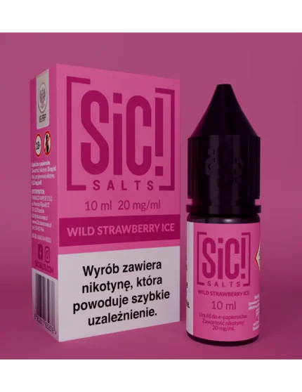 Sic! Nic Salt Wild Strawberry Ice 20mg 10ml E liquid