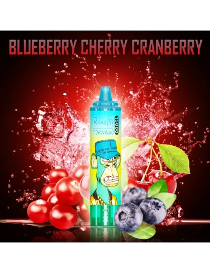 Tornado 15000 puffs Blueberry Cherry Cranberry 20mg - RandM Disposable Vape
