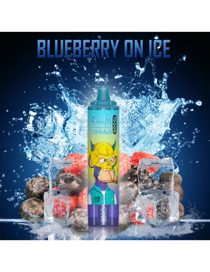 Tornado 15000 puffs Blueberry On Ice 20mg - RandM Disposable Vape