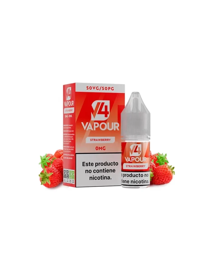V4 Vapour Strawberry 10ml 0mg E-liquid